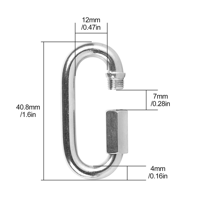 12 Pcs Quick Link 4MM Stainles - огляд і ціна Chain Quick Link
