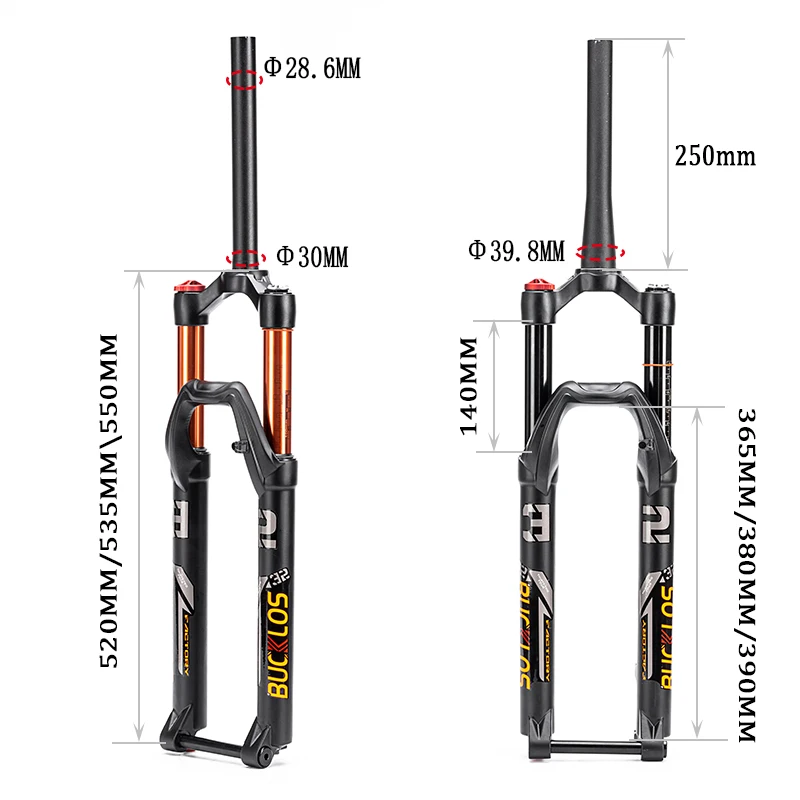 BUCKLOS Bike Fork 26 27.5 29 M - огляд і ціна Mountain Biking Tube
