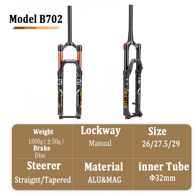 BUCKLOS Bike Fork 26 27.5 29 M - огляд і ціна Mountain Biking Tube